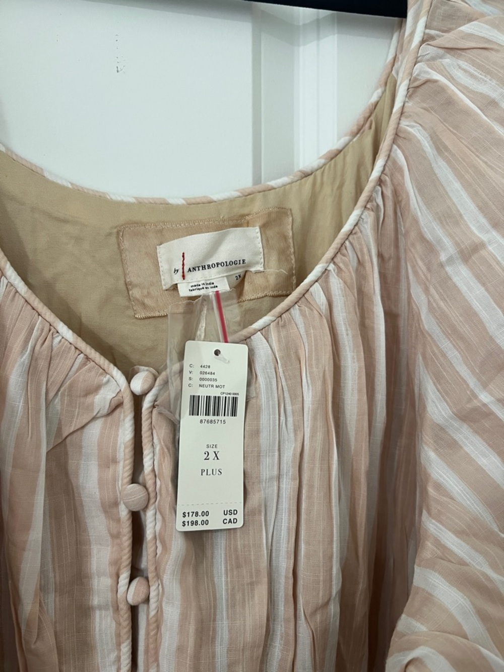 Anthropologie Stripe Dress, 2X - Picture 4 of 6